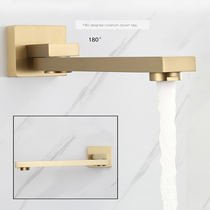 Juno Polished Gold Thermostatic Rain Shower Faucet Set