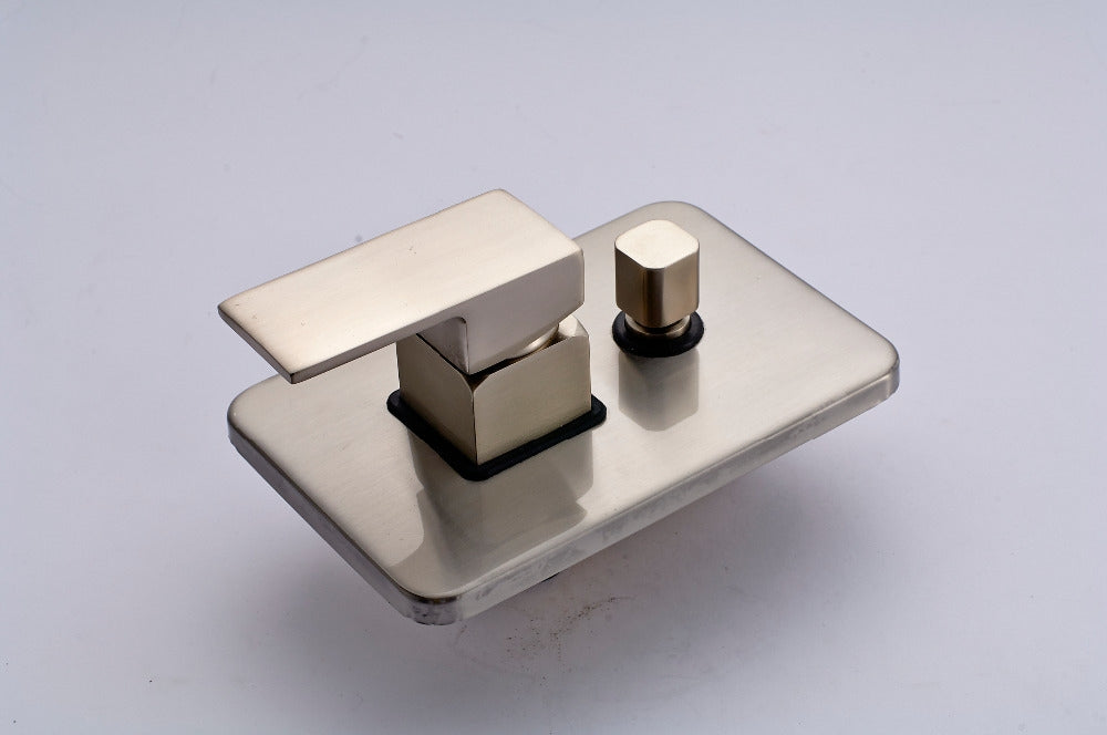 Brushed Nickel LED Shower-head Waterfall Rain Shower