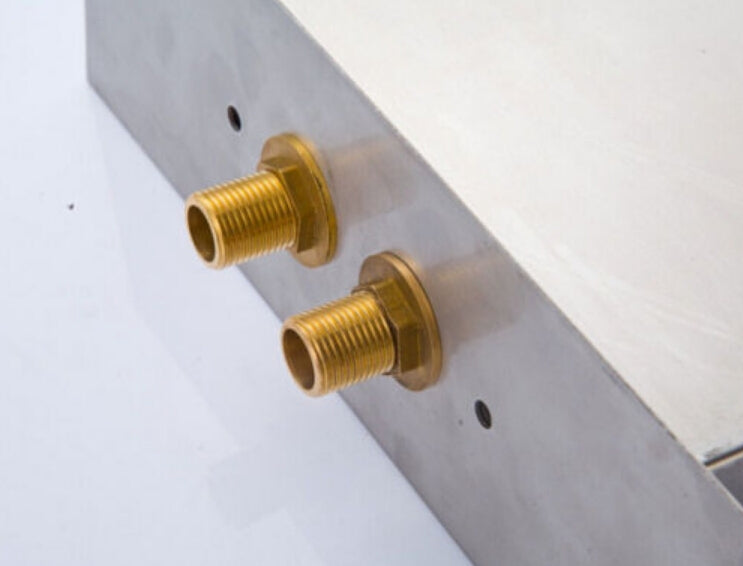 Brushed Nickel LED Shower-head Waterfall Rain Shower