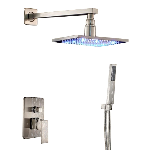 Juno Marina Luxury 10" Wall Mount Shower Head Set - Handheld Shower with Mixer Tap