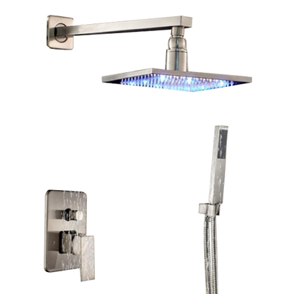 Juno Marina Luxury 10" Wall Mount Shower Head Set - Handheld Shower with Mixer Tap