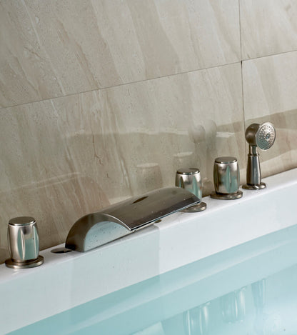  Deck Mount Tub Filler in Bathtub Faucet