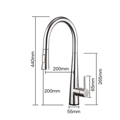 Brushed Nickel Smart Touch Kitchen Sink Faucet Deck Mount