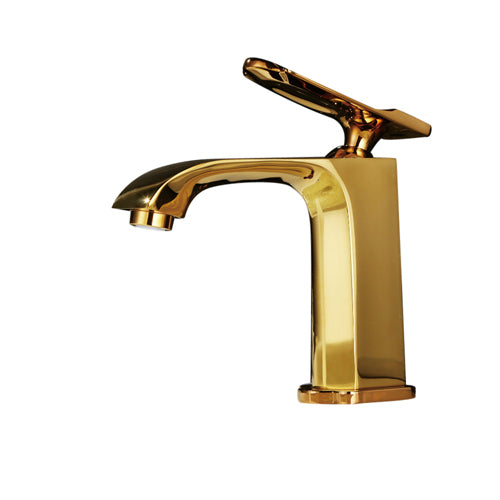 Gold Plated Waterfall Bathroom Basin Faucet