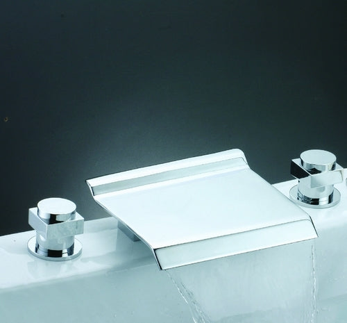 Juno Deck-Mounted Waterfall Bathtub Faucet