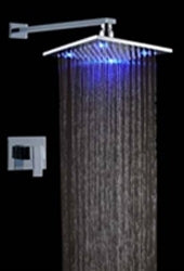 16" Oil Rubbed Bronze Finish LED Shower Set Hand Shower Brass Diverter