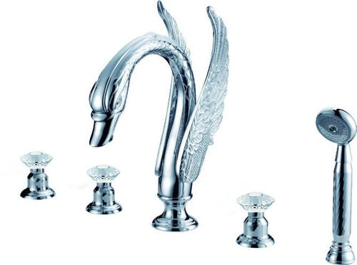 Silver plated waterfall bathroom faucet