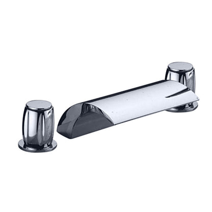 Juno Dual Handles Chrome Widespread Basin Faucet