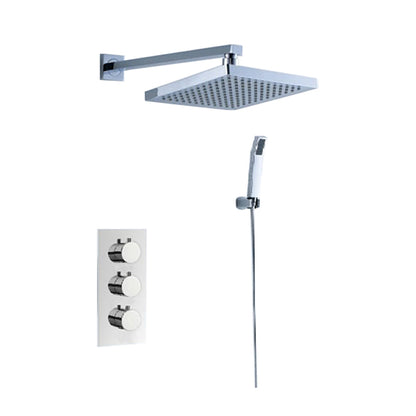 10" Wall Mount Chrome finish Shower System with Handheld Shower