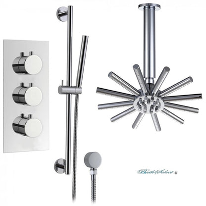 Neysa Waterfall Shower Set with Handheld Showers