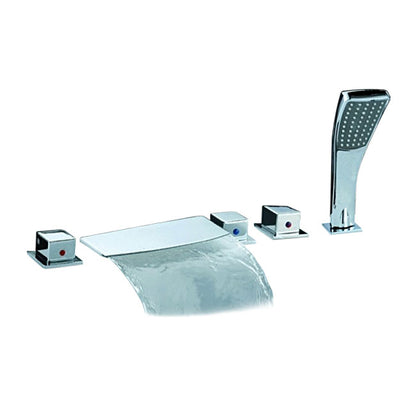 Waterfall Roman Tub faucet with Handheld Shower