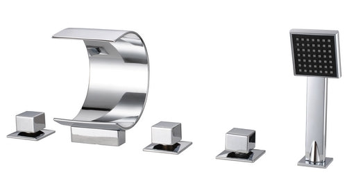 Chrome Waterfall Bathtub Faucet