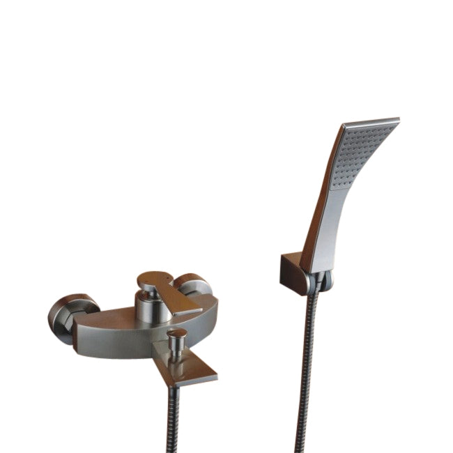 Calvin Polished Chrome Brass Mounted Luxury Rain Wall Bathroom Faucet