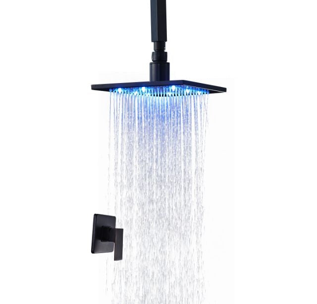 Oil Rubbed Bronze Wall Mount LED Shower Set