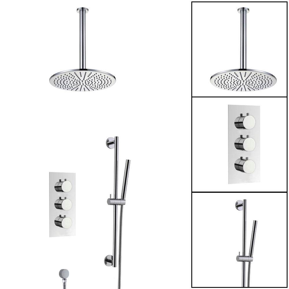 ceiling mount shower set with handheld shower