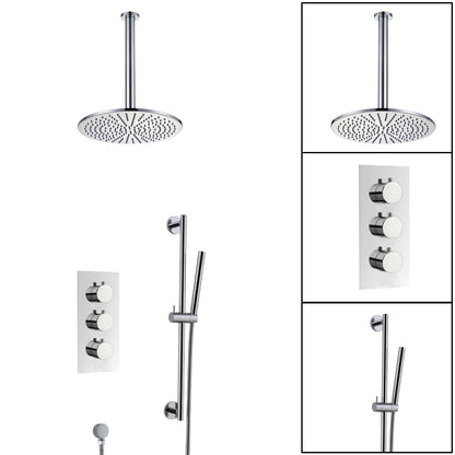 ceiling mount shower set with handheld shower