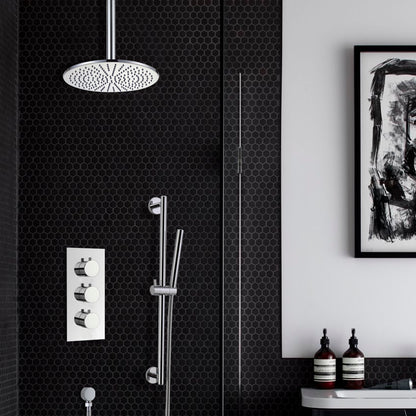 ceiling mount shower set with handheld shower