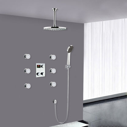 10" Thermostatic Digital Display shower system with hand shower System