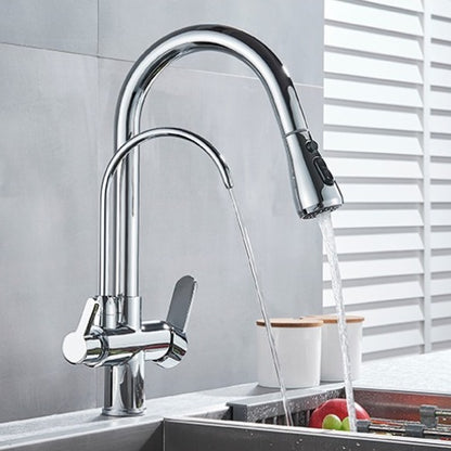 New Juno Chrome Touch Kitchen Faucet Deck Mount Swivel Dual Function Tap