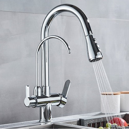 New Juno Chrome Touch Kitchen Faucet Deck Mount Swivel Dual Function Tap