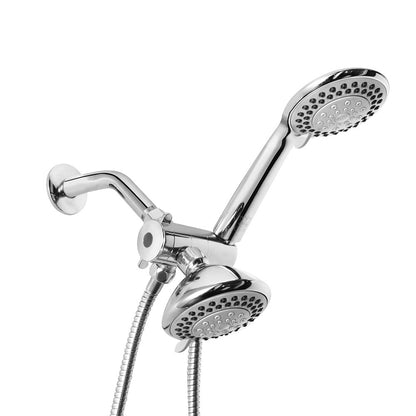 Chrome Bathroom Shower Head Double Heads Hand Held Shower Head Shower System Set