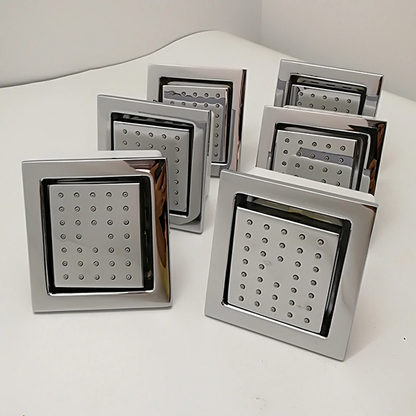 4 inch 6 Pcs Modern Solid Brass Square Body Spray Jets Shower