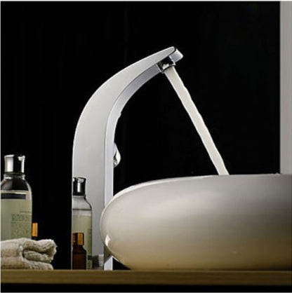 Chrome Finish Brass Body Bathroom Vessel Sink Faucet