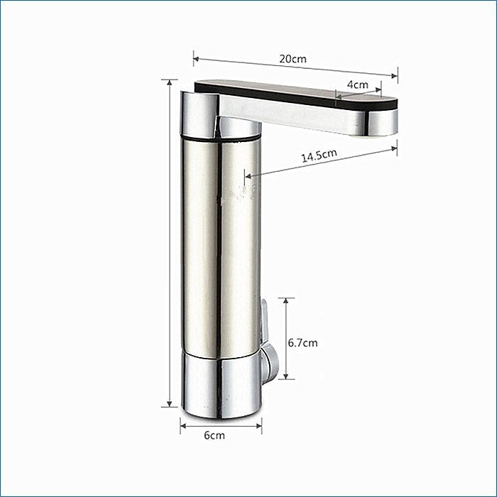 Chrome Deck Mounted Electric Single Handle Bathroom Faucet
