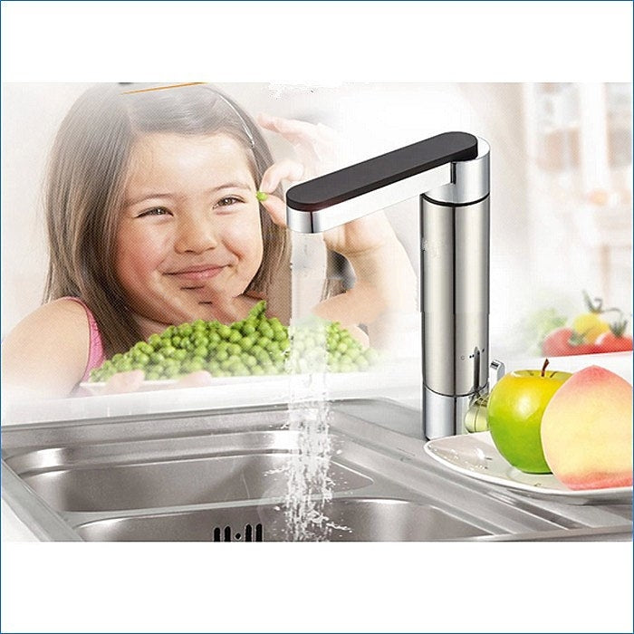 Chrome Deck Mounted Electric Single Handle Bathroom Faucet