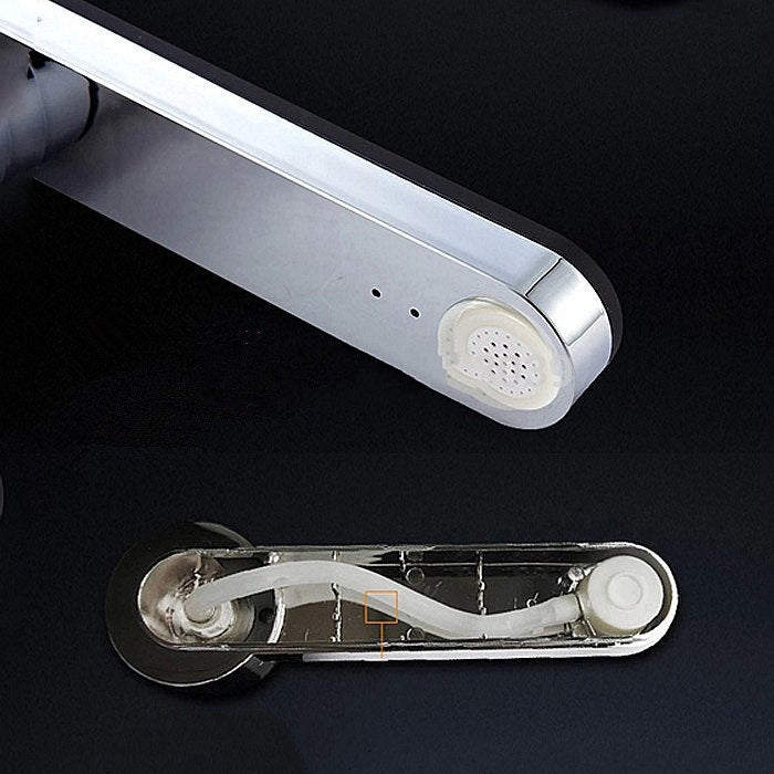 Chrome Deck Mounted Electric Single Handle Bathroom Faucet