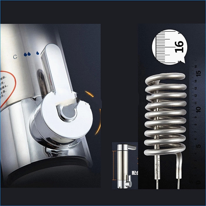 Chrome Deck Mounted Electric Single Handle Bathroom Faucet