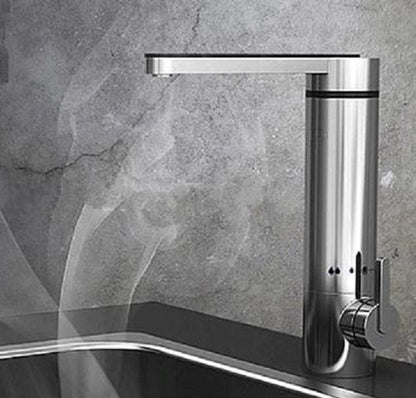 Chrome Deck Mounted Electric Single Handle Bathroom Faucet