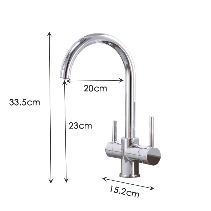 Dual handle kitchen faucet