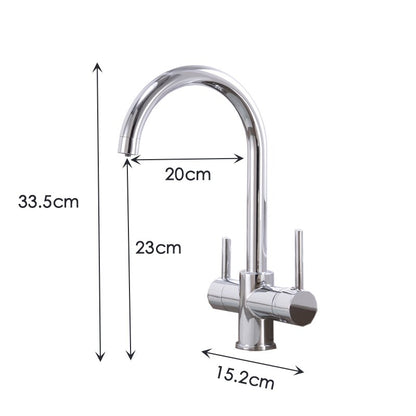 Dual handle kitchen faucet