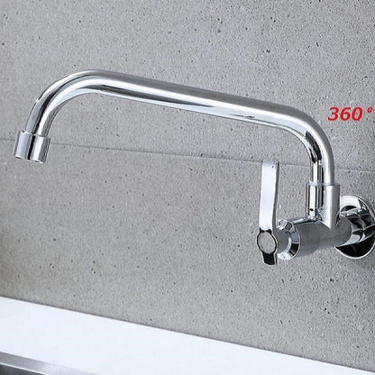 Juno JSM2550 Single Lever Wall Mount 360 Rotating Kitchen Sink Faucet