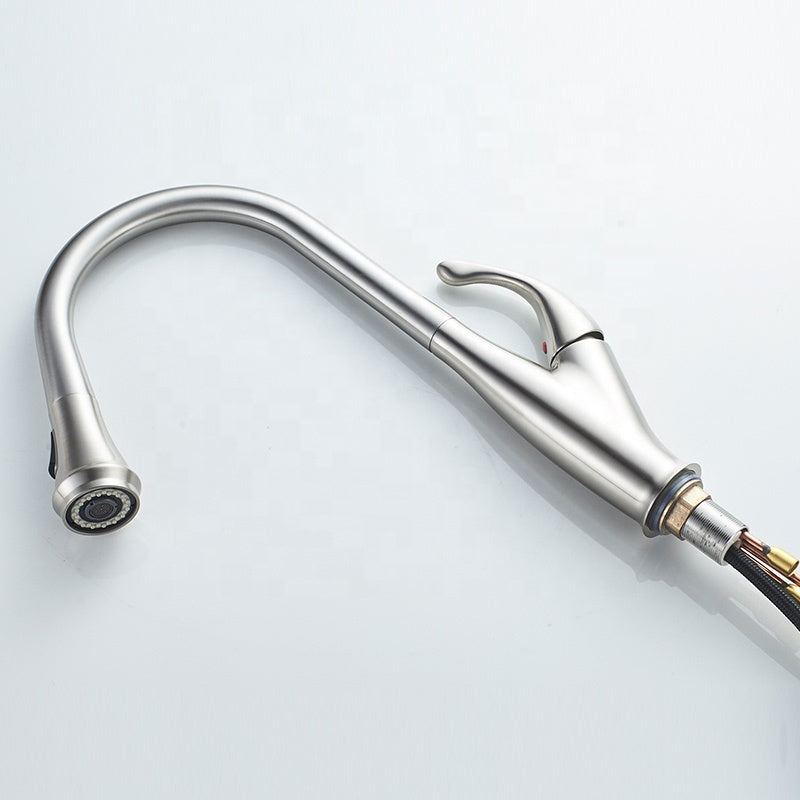 Juno Super Delux Pull Out Sprayer Deck Mount Hot & Cold Kitchen Faucet