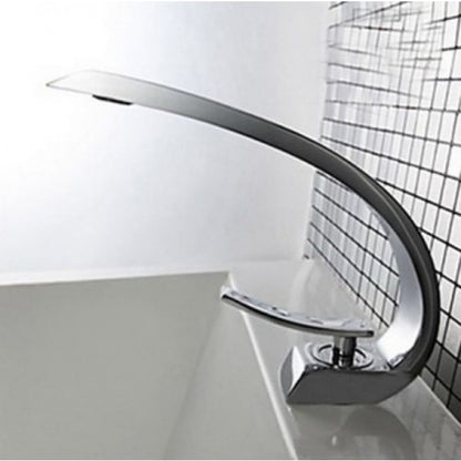 Juno New Palm Bright Chrome Deck Mount Bathroom Sink Faucet