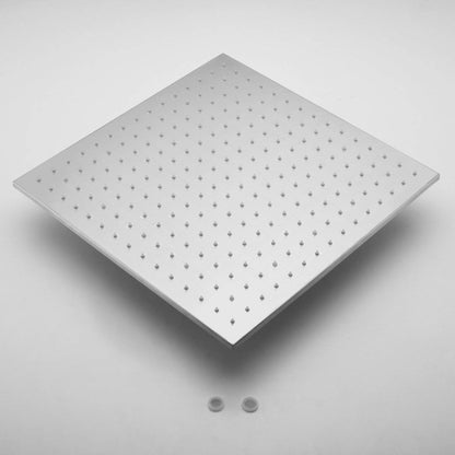 Chrome Finish Ceiling Rainfall Square LED Bathroom Shower Head