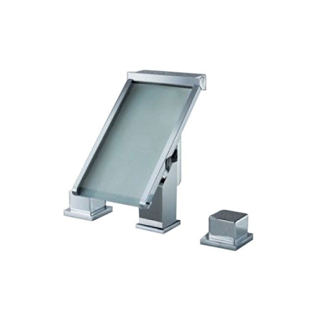 Widespread Waterfall Bathroom Sink Faucet Chrome Finish