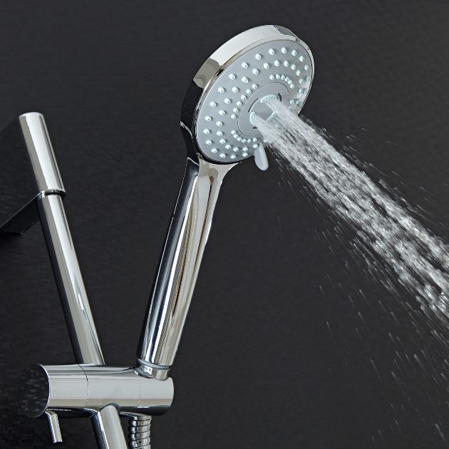 6 Jetted New Thermostatic Ceiling Mount Shower System 12" Rain Shower Head in Shower Set