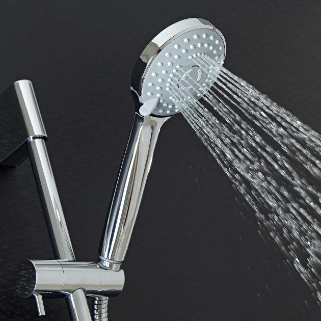 6 Jetted New Thermostatic Ceiling Mount Shower System 12" Rain Shower Head in Shower Set
