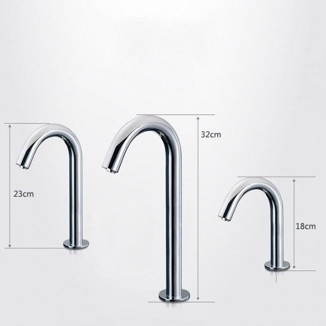 Chrome Finish Simple Automatic Sensor Bathroom Faucet