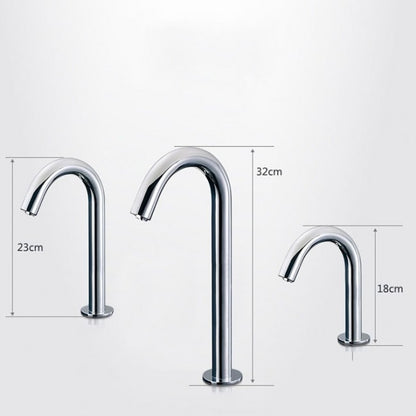 Chrome Finish Simple Automatic Sensor Bathroom Faucet