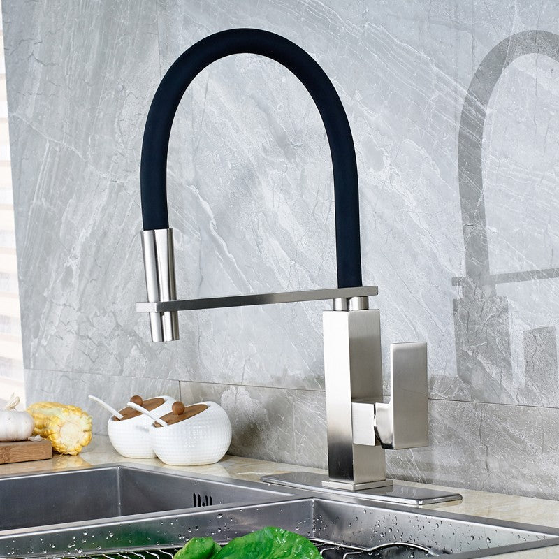 Juno Stainless Steel Kitchen Sink Faucet with Soap Dispenser