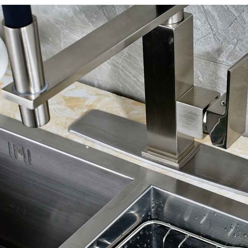 Juno Stainless Steel Kitchen Sink Faucet with Soap Dispenser