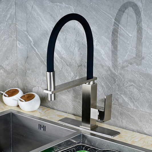 Juno Stainless Steel Kitchen Sink Faucet with Soap Dispenser
