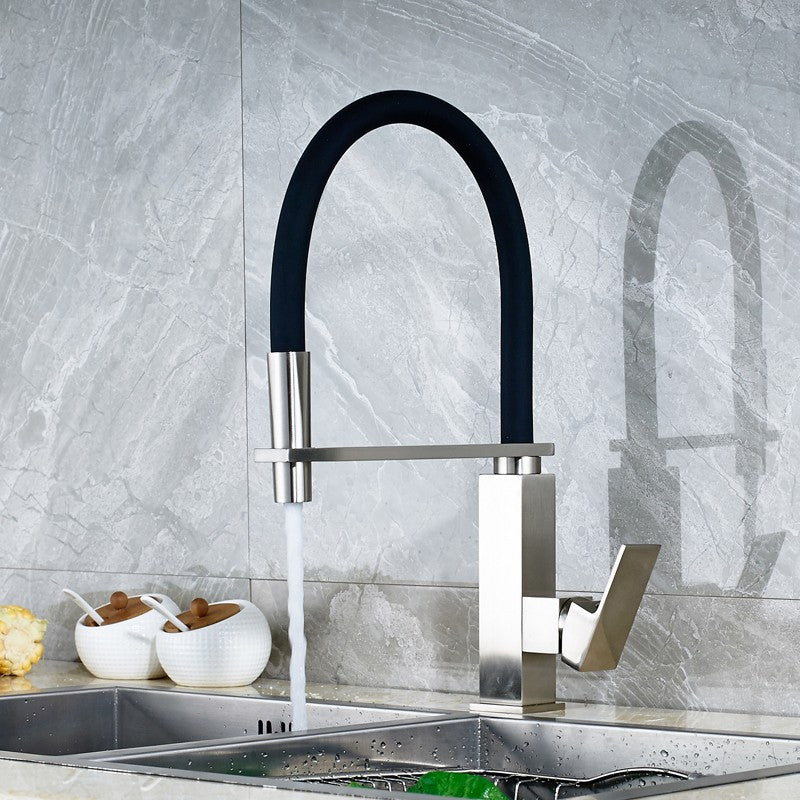 Juno Stainless Steel Kitchen Sink Faucet with Soap Dispenser