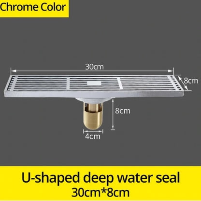 Chrome Floor Mount Antique Style Bathroom Shower Drain System