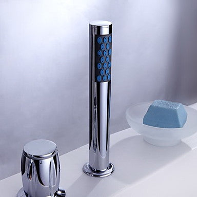 Triple Handel Chrome Roman Bathtub Faucet and Hand Held Shower