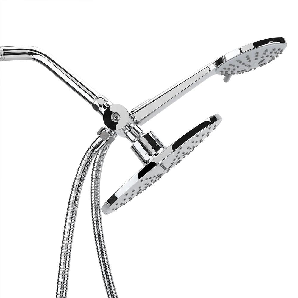 Juno Dual Showerheads with Adjustable Manifold Arm & Shut Off Valves
